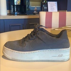 Grey Nike Air Force 1 sage lows